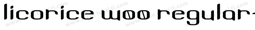 Licorice W00 Regular字体转换